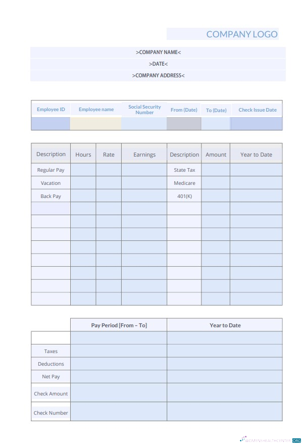 Download Packing Pay Stub Template Photoshop template